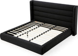 Frank Ember California King Upholstered Wingback Platform Bed - Ornate Home