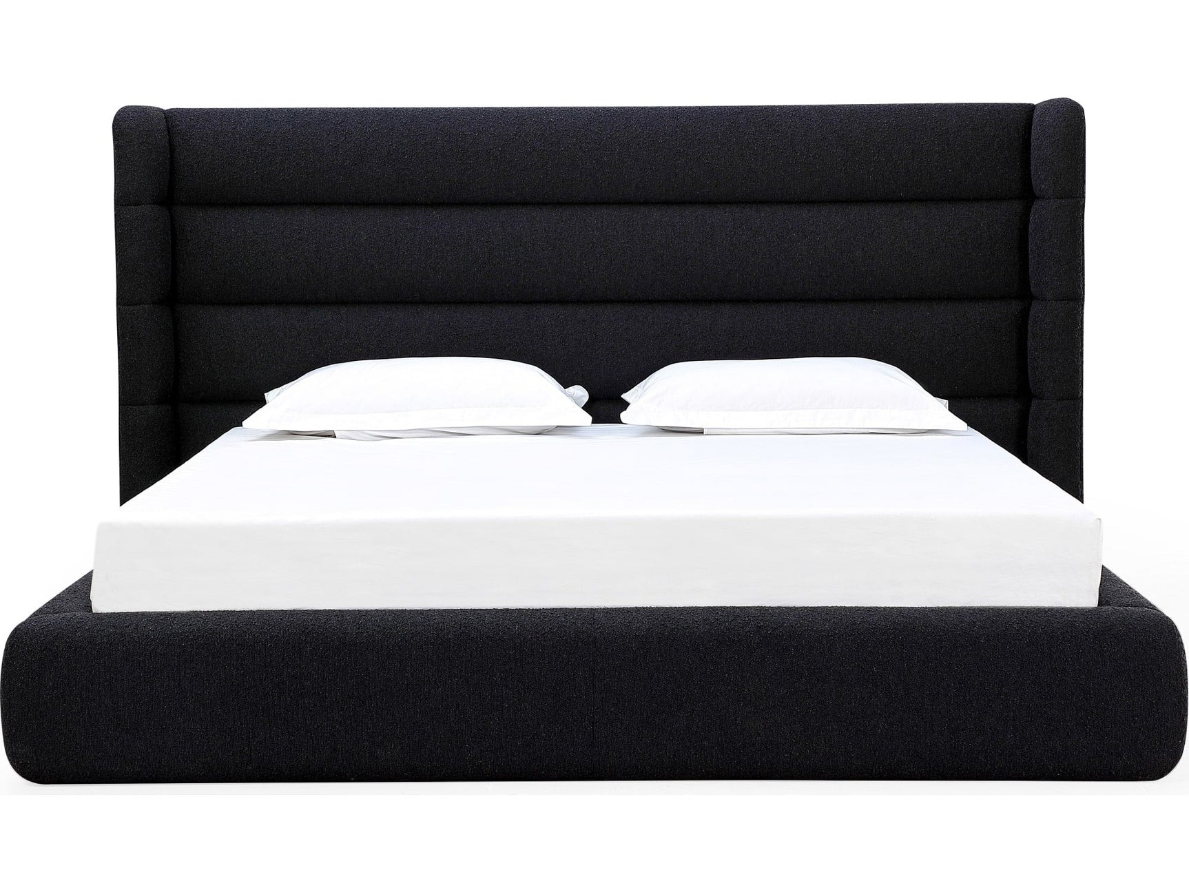 Frank Ember Full Upholstered Wingback Platform Bed - Ornate Home