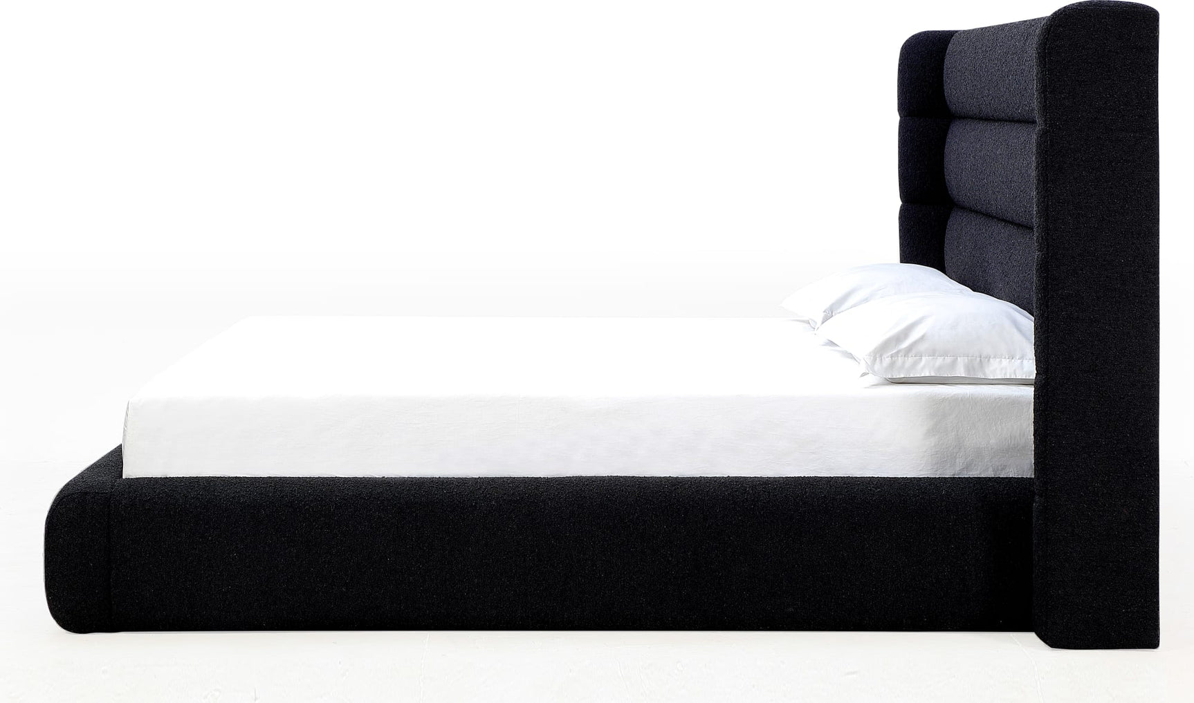 Frank Ember Full Upholstered Wingback Platform Bed - Ornate Home