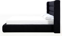 Frank Ember King Upholstered Wingback Platform Bed - Ornate Home
