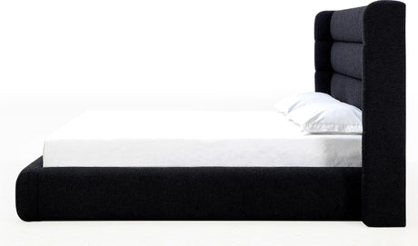 Frank Ember Queen Upholstered Wingback Platform Bed - Ornate Home