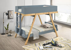 Frankie Van Courtland Blue Twin Over Twin Bunk Bed - Ornate Home