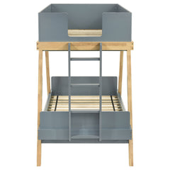 Frankie Van Courtland Blue Twin Over Twin Bunk Bed - Ornate Home