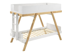 Frankie White Twin Over Twin Bunk Bed - Ornate Home