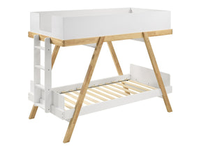 Frankie White Twin Over Twin Bunk Bed - Ornate Home