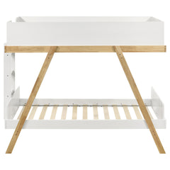 Frankie White Twin Over Twin Bunk Bed - Ornate Home