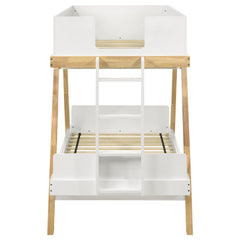 Frankie White Twin Over Twin Bunk Bed - Ornate Home