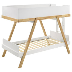Frankie White Twin Over Twin Bunk Bed - Ornate Home
