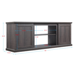 Franklin 60" TV Stand in Brown - Ornate Home