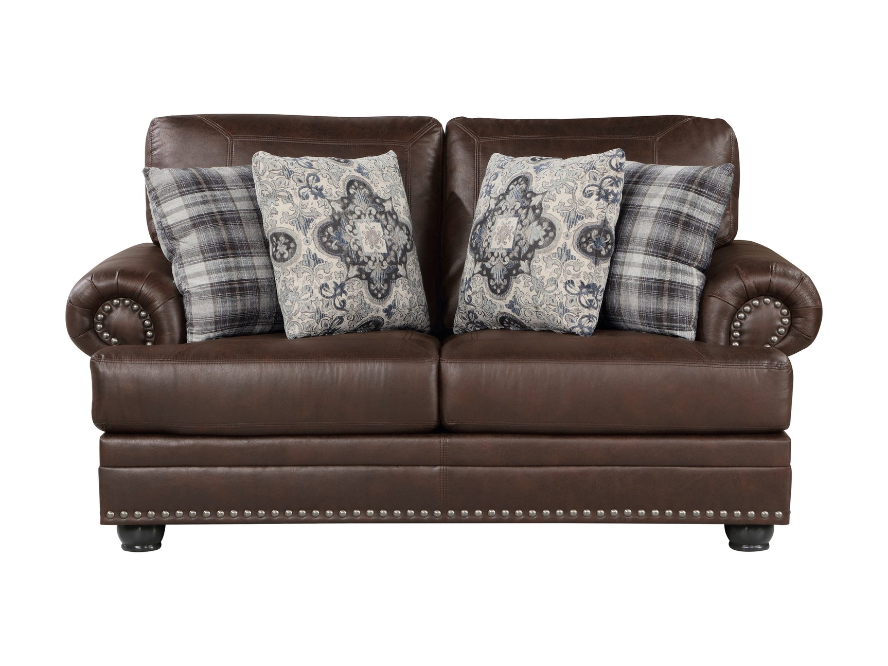 Franklin Brown Loveseat - Ornate Home