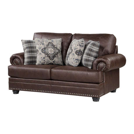 Franklin Brown Loveseat - Ornate Home