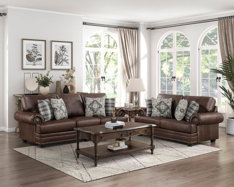 Franklin Brown Loveseat - Ornate Home