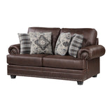 Franklin Brown Loveseat - Ornate Home
