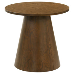 Franklin Dark Brown 2-piece Round Pedestal Coffee Table Set - Ornate Home