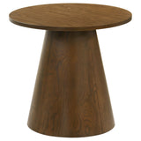 Franklin Dark Brown 3-piece Round Pedestal Coffee Table Set - Ornate Home