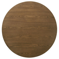 Franklin Dark Brown 36-inch Round Pedestal Coffee Table - Ornate Home