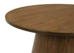 Franklin Dark Brown 36-inch Round Pedestal Coffee Table - Ornate Home
