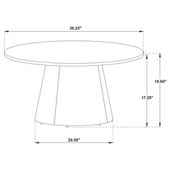 Franklin Dark Brown 36-inch Round Pedestal Coffee Table - Ornate Home