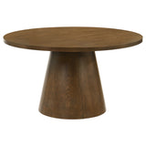 Franklin Dark Brown 5-piece 54-inch Round Dining Table Set - Ornate Home