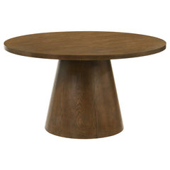 Franklin Dark Brown 5-piece 54-inch Round Dining Table Set - Ornate Home