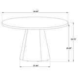 Franklin Dark Brown 5-piece 54-inch Round Dining Table Set - Ornate Home