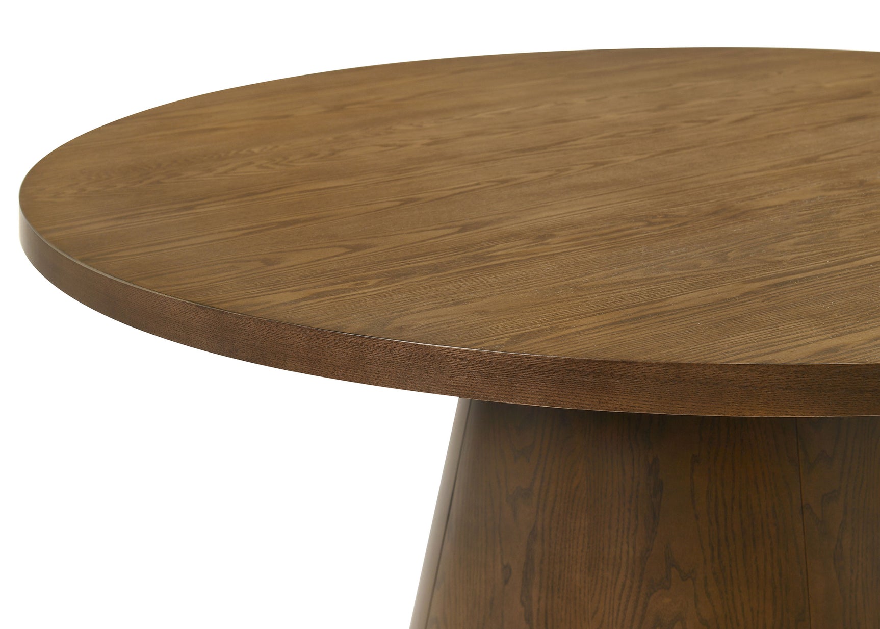 Franklin Dark Brown 54-inch Round Wood Pedestal Base Dining Table - Ornate Home