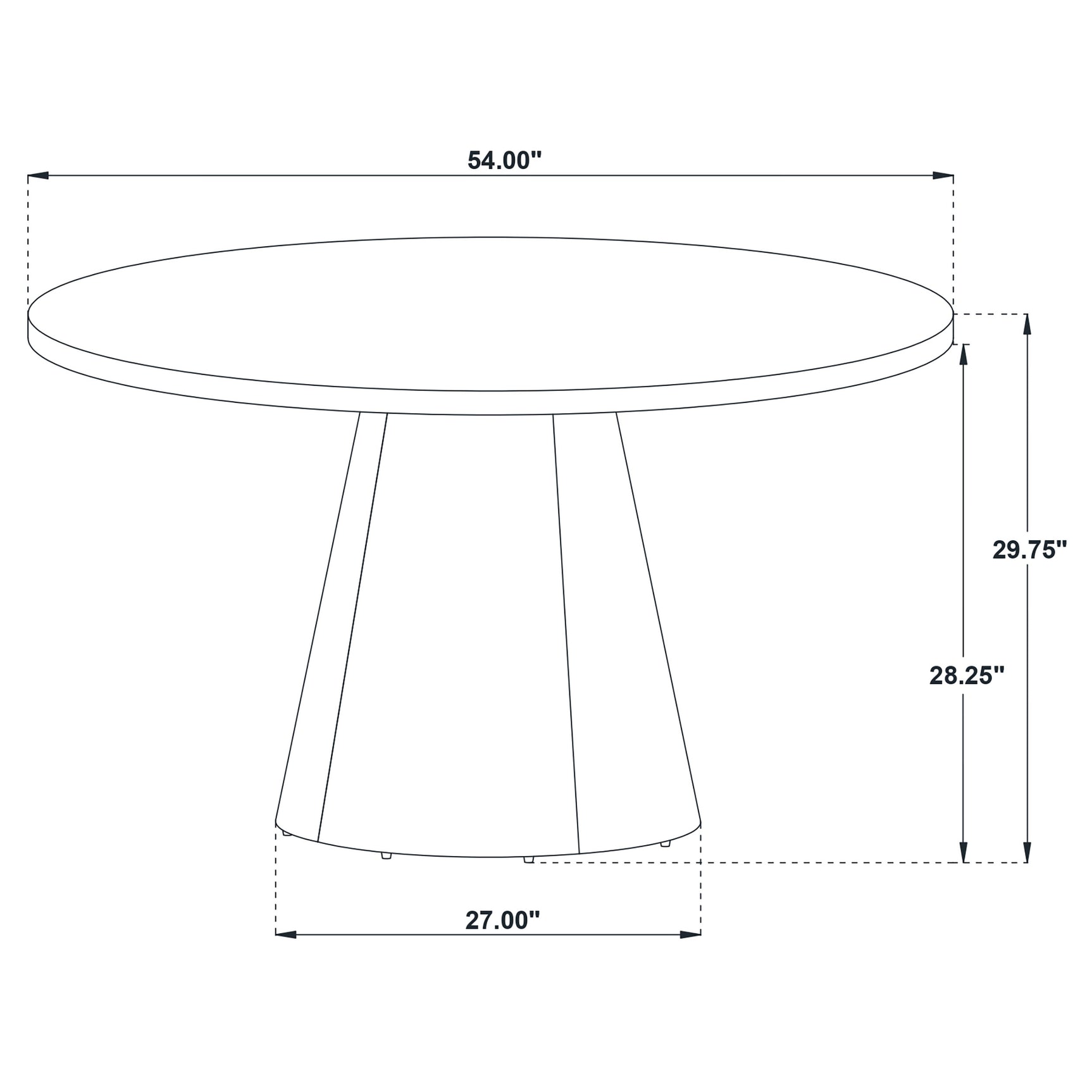 Franklin Dark Brown 54-inch Round Wood Pedestal Base Dining Table - Ornate Home
