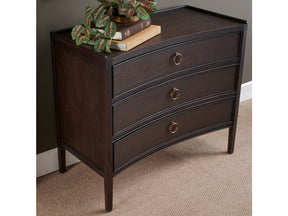 Franklin Dark Brown Three-Drawer Chest - Ornate Home
