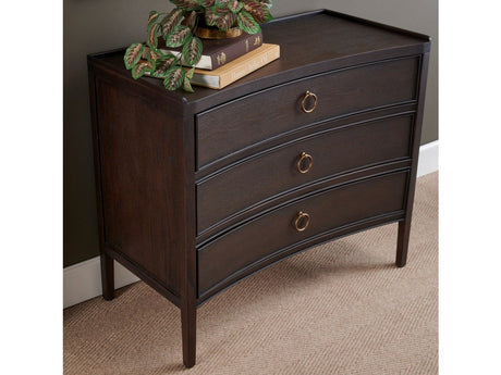 Franklin Dark Brown Three-Drawer Chest - Ornate Home