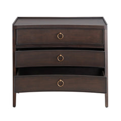 Franklin Dark Brown Three-Drawer Chest - Ornate Home