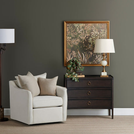 Franklin Dark Brown Three-Drawer Chest - Ornate Home