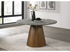 Franklin Dark Oak 59-inch Round Dining Table - Ornate Home