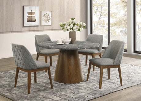 Franklin Dark Oak 59-inch Round Dining Table - Ornate Home