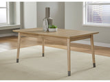 Franklin Extendable White Oak Dining Table in Au Natural - Ornate Home