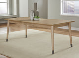 Franklin Extendable White Oak Dining Table in Au Natural - Ornate Home