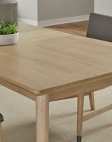 Franklin Extendable White Oak Dining Table in Au Natural - Ornate Home