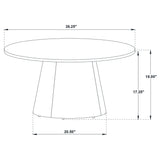 Franklin Grey/Dark Brown 3-piece Round Pedestal Coffee Table Set - Ornate Home