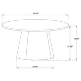 Franklin Grey/Dark Brown 36-inch Round Pedestal Coffee Table - Ornate Home