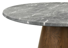 Franklin Grey/Dark Oak 5-piece Round Dining Table Set - Ornate Home