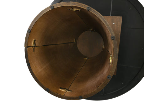 Franklin Grey/Dark Oak 5-piece Round Dining Table Set - Ornate Home