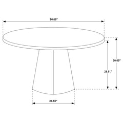 Franklin Grey/Dark Oak 5-piece Round Dining Table Set - Ornate Home