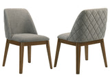 Franklin Grey/Dark Oak Upholstered Dining (Set of 2) - Ornate Home