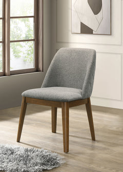 Franklin Grey/Dark Oak Upholstered Dining (Set of 2) - Ornate Home