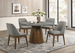 Franklin Grey/Dark Oak Upholstered Dining (Set of 2) - Ornate Home