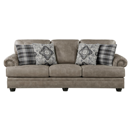 Franklin Mushroom Brown Sofa & Loveseat - Ornate Home