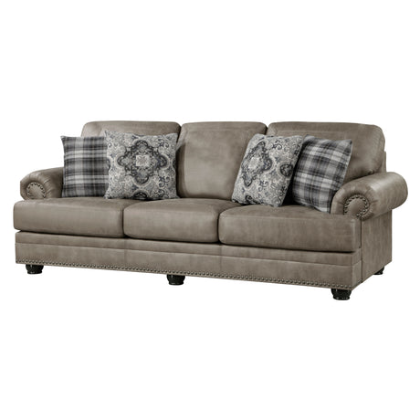 Franklin Mushroom Brown Sofa & Loveseat - Ornate Home