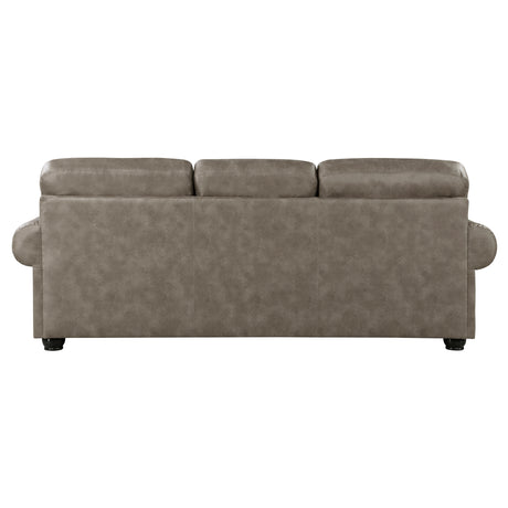 Franklin Mushroom Brown Sofa & Loveseat - Ornate Home