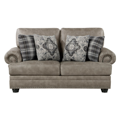Franklin Mushroom Brown Sofa & Loveseat - Ornate Home