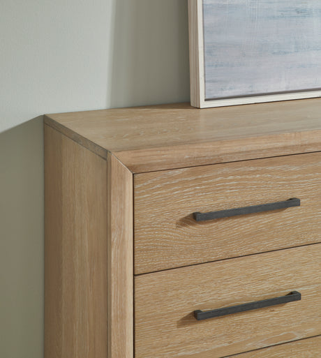 Franklin Three Drawer Two Door White Oak Sideboard in Au Natural - Ornate Home