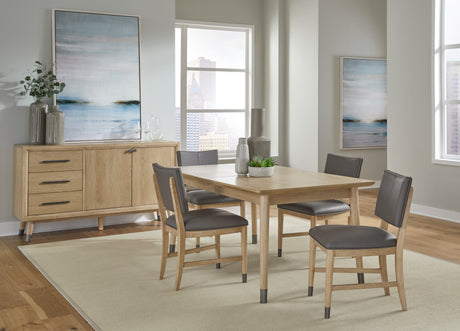 Franklin Three Drawer Two Door White Oak Sideboard in Au Natural - Ornate Home